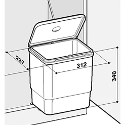 Juvel SESAMO 1 AFFALDSSTATIV HVID 16 L New