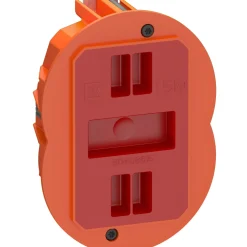 LK Fuga AIR SLIM 1 1/2 MODUL FORFRADÅSE MØRK ORANGE 1 1/2 M IP40 VINDTÆT^ Stikdåser & Stikkontaktrammer