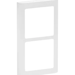 LK Fuga SOFT DESIGN 63 RAMME INKL. TEKNISK RAMME HVID 2 X 1 MODUL LODRET^ Stikdåser & Stikkontaktrammer