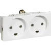 LK Fuga STIKKONTAKT HVID DOBBELT MODUL M/JORD Discount