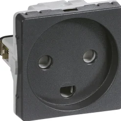 LK Fuga STIKKONTAKT KOKSGRÅ 1 MODUL M/JORD^ Stikkontakter & Afbrydere