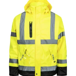 Lyngsøe LYNGSØE FOX 9057-53/07 HÅNDVÆRKER REGNJAKKE HI-VIZ XL GUL/SORT^ Regntøj