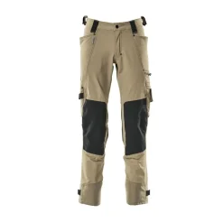 Mascot ADVANCED 17079 BUKS MED KNÆLOMMER 82C46 LYS KHAKI^ Arbejdsbukser