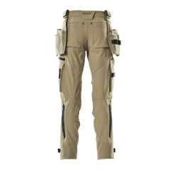 Mascot ADVANCED 17031 BUKS MED KNÆ- OG HÆNGELOMMER 82C58 LYS KHAKI^ Arbejdsbukser