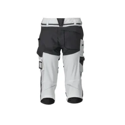 Mascot CUSTOMIZED 22249 KNICKERS MED KNÆLOMMER C44 HVID/STENGRÅ^ Arbejdsbukser