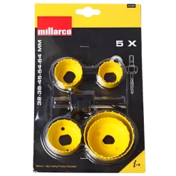 Millarco HULSAVESÆT 32-64 MM. - 5 STR. HULSAVSÆT Ø38-64 MM 6 DELE