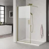 Milobad MESSING PROFIL BRUSEVÆG KLART GLAS 100 CM^ Brusevægge