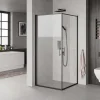 Milobad SORT PROFIL BRUSEDØR KLART GLAS 90 CM Clearance