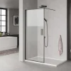 Milobad SORT PROFIL BRUSEVÆG KLART GLAS 100 CM Online