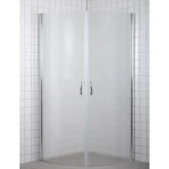 Milobad 90X90X195CM BUET BRUSEHJØRNE FROST 90 CM^ Brusevægge