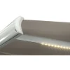 Outfit LIANA M/LED MARKISE M/MOTOR TAUPE/HVID 350 CM^ Parasoller & Markiser