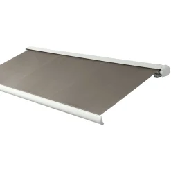 Outfit LIANA M/LED MARKISE M/MOTOR TAUPE/HVID 350 CM^ Parasoller & Markiser