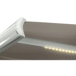 Outfit LIANA M/LED MARKISE M/MOTOR TAUPE/HVID 480 CM^ Parasoller & Markiser