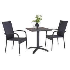 Outrium CARROS/NAPOLI MED 2 STOLE CAFESÆT SORT Clearance