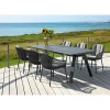 Outrium CARROS/PALMA BORD + 6 STOLE HAVEMØBELSÆT SORT/GRÅ^ Havemøbelsæt