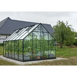 Outrium DRIVHUS INKL. SOKKEL 3 MM DELT GLAS SORT 9,9 M2 Discount