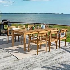 Outrium GILI MED 6 STOLE HAVEMØBELSÆT TEAK Clearance
