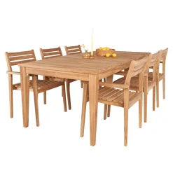 Outrium GILI MED 6 STOLE HAVEMØBELSÆT TEAK Clearance