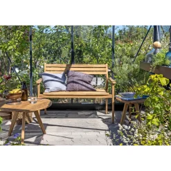 Outrium GILI MED RYGLÆN HAVEBÆNK TEAK 120 CM^ Havebænke