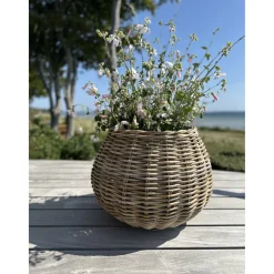 Outrium INDO SÆT Á 2 STK. HAVEKRUKKE KUBO RATTAN NATUR 29X58X43 Best