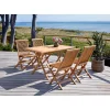 Outrium JAVA/SYROS BORD + 4 STOLE HAVEMØBELSÆT TEAK^ Havemøbelsæt