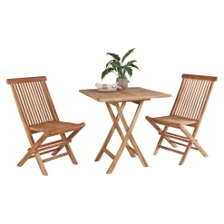 Outrium JAVA/SYROS MED 2 STOLE CAFESÆT TEAK Best