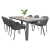 Outrium LEROS/PALMA BORD + 6 STOLE HAVEMØBELSÆT GRÅ^ Havemøbelsæt