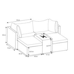 Outrium LISSABON SOFASÆT KUBO^ Lounge Havemøbler