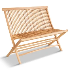 Outrium SYROS MED RYGLÆN HAVEBÆNK TEAK 110 CM^ Havebænke