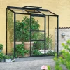 Outrium VÆGDRIVHUS 3 MM DELT GLAS SORT 1,3 M2^ Vægdrivhuse