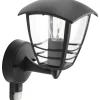 Philips CREEK OP M/SENSOR UDENDØRS VÆGLAMPE SORT 60W Clearance