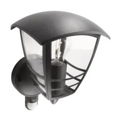 Philips CREEK OP M/SENSOR UDENDØRS VÆGLAMPE SORT 60W Clearance
