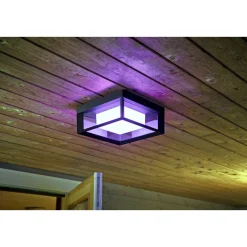 Philips Hue WCA ECONIC SQUARE UDENDØRS VÆGLAMPE 15W SORT Sale