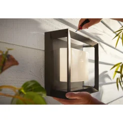 Philips Hue WCA ECONIC SQUARE UDENDØRS VÆGLAMPE 15W SORT Sale