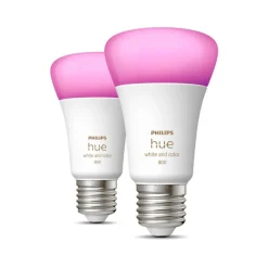 Philips Hue WCA 2-PAK SMART LED PÆRE E27 STANDARD 9W Discount