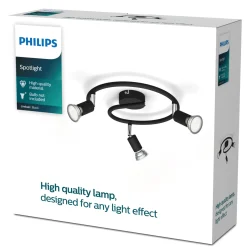 Philips LIMBALI 3- SPOTLAMPE SORT GU10 50W^ Spotlights