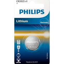 Philips LITIUM CR2025 KNAPCELLE BATTERI 1 STK/PAK New