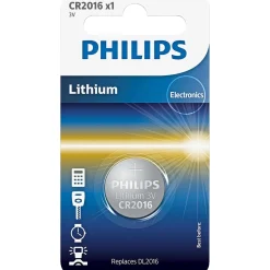Philips LITIUM CR2016 KNAPCELLE BATTERI 1 STK/PAK Outlet