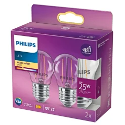 Philips P45 LED PÆRE STANDARD E27 2W Outlet