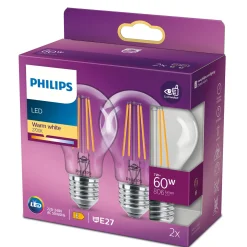 Philips 2-PAK LED PÆRE STANDARD E27 7W Sale