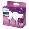 Philips 2-PAK MAT LED PÆRE KRONE E14 4W^ Led