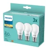 Philips 3-PAK MAT LED PÆRE STANDARD E27 8W^ Led