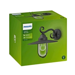 Philips PASTURE UDENDØRS VÆGLAMPE SORT 60W Online