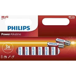 Philips POWER ALKALINE AA BATTERI 12 STK/PAK Hot