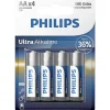Philips ULTRA ALKALINE AA BATTERI 4 STK/PK New