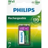 Philips 9V GENOPLADELIGT BATTERI 1 STK/PAK^ Batterier