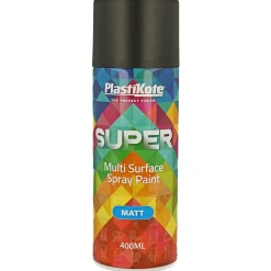 Plasti kote SUPER MAT SPRAYMALING 400 ML RAL 9005 SORT^ Spraymaling
