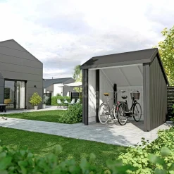 Plus 1 MODUL ÅBEN STANDARD CYKELSKUR 5,7 M2^ Cykelskure