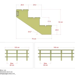 Plus 3 TRIN TERRASSETRAPPE 1200 X 540 MM Online