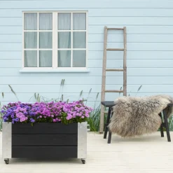 Plus CUBIC BLOMSTERKASSE SORT 45 X 87 X 50 CM^ Højbede & Plantekasser